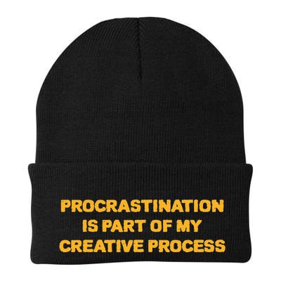 Procrastination Is Part Of My Creative Process Dark Humor Knit Cap Winter Beanie