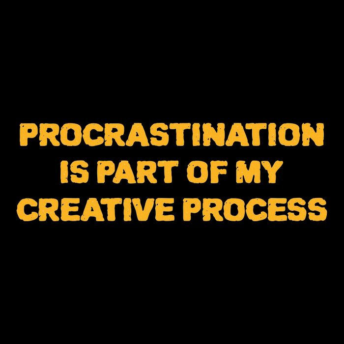 Procrastination Is Part Of My Creative Process Dark Humor 16 in Basic Backpack