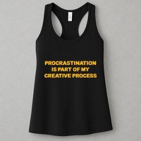 Procrastination Is Part Of My Creative Process Dark Humor Womens Tank Top