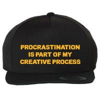 Procrastination Is Part Of My Creative Process Dark Humor Wool Snapback Cap