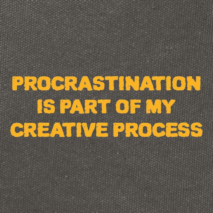 Procrastination Is Part Of My Creative Process Dark Humor Cotton Canvas Backpack