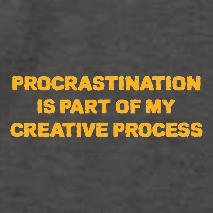 Procrastination Is Part Of My Creative Process Dark Humor Vector Backpack