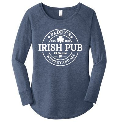 Paddy's Irish Pub Whiskey And Ale Women's Perfect Tri Tunic Long Sleeve Shirt