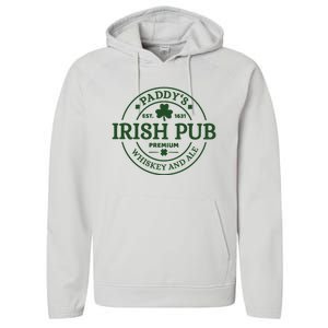 Paddy's Irish Pub Whiskey And Ale Performance Fleece Hoodie