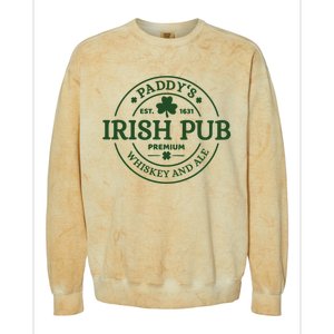 Paddy's Irish Pub Whiskey And Ale Colorblast Crewneck Sweatshirt