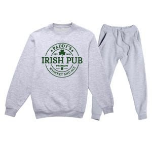 Paddy's Irish Pub Whiskey And Ale Premium Crewneck Sweatsuit Set