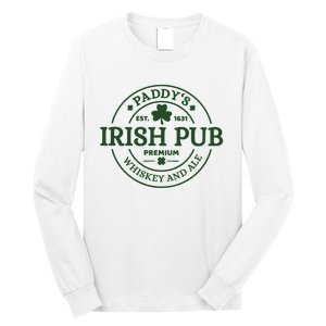 Paddy's Irish Pub Whiskey And Ale Long Sleeve Shirt