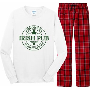 Paddy's Irish Pub Whiskey And Ale Long Sleeve Pajama Set