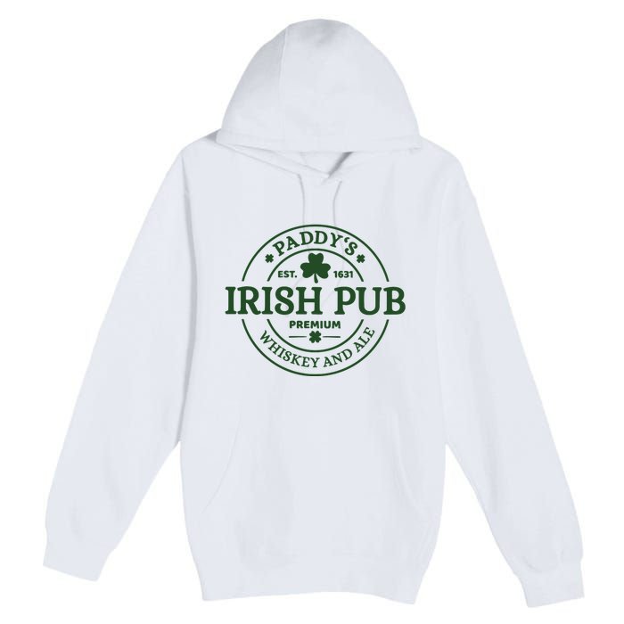 Paddy's Irish Pub Whiskey And Ale Premium Pullover Hoodie