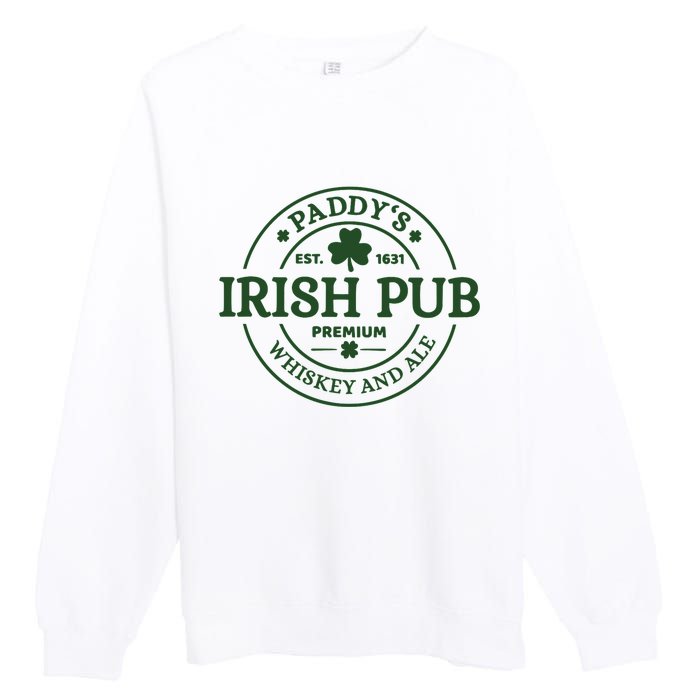 Paddy's Irish Pub Whiskey And Ale Premium Crewneck Sweatshirt