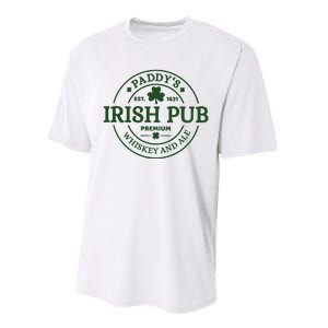 Paddy's Irish Pub Whiskey And Ale Performance Sprint T-Shirt