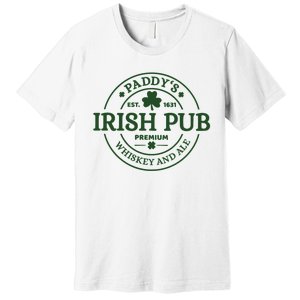 Paddy's Irish Pub Whiskey And Ale Premium T-Shirt