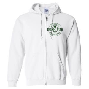 Paddy's Irish Pub Whiskey And Ale Full Zip Hoodie