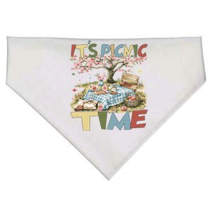 Picnics ItS Picnic Time Picnic Basket For Family Picnic Fun Gift USA-Made Doggie Bandana