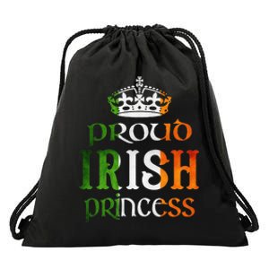 Proud Irish Princess Funny Saint Patrick's Day Drawstring Bag