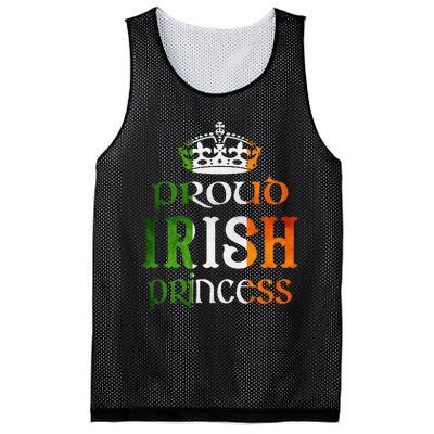 Proud Irish Princess Funny Saint Patrick's Day Mesh Reversible Basketball Jersey Tank