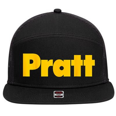 Pratt Institute 7 Panel Mesh Trucker Snapback Hat