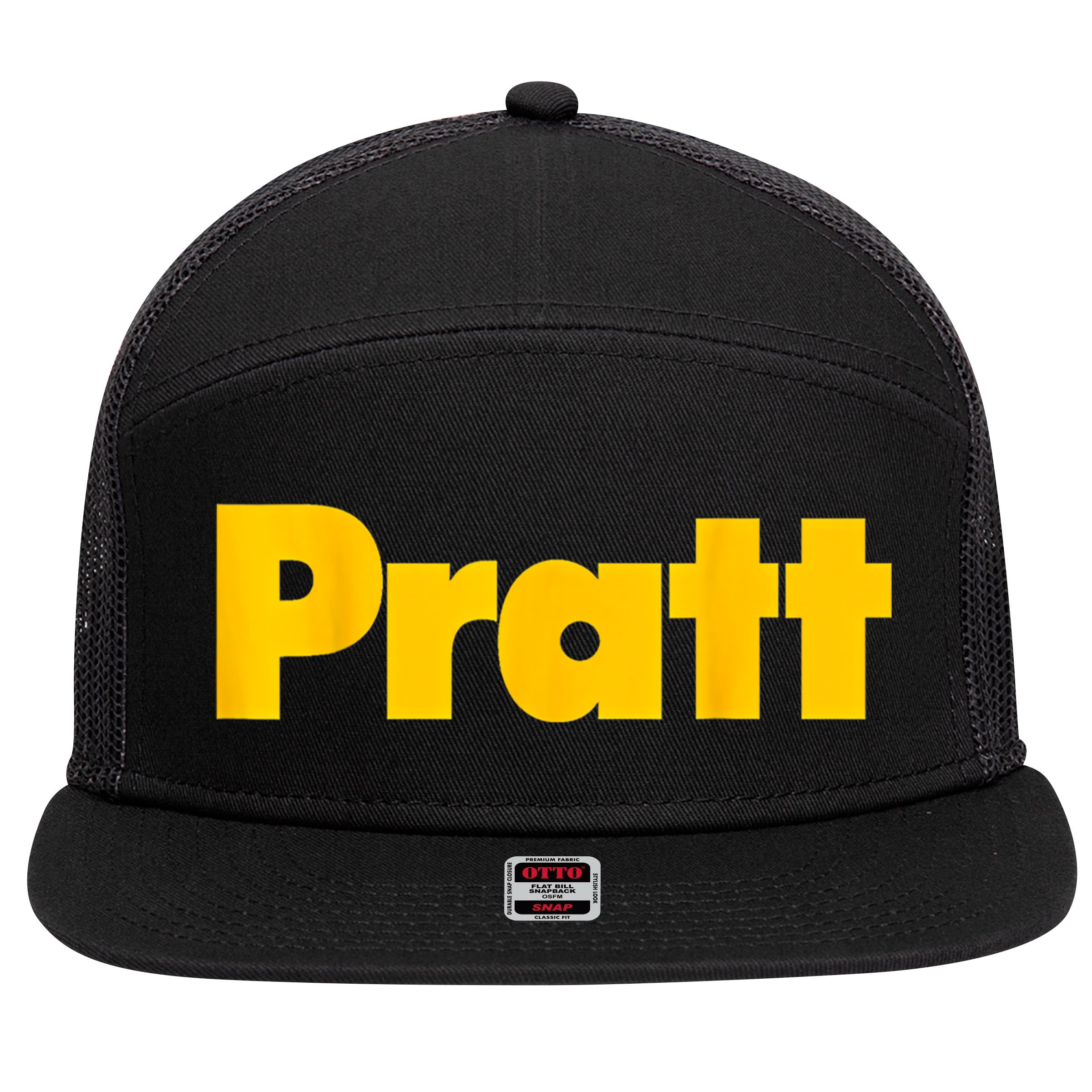 Pratt Institute 7 Panel Mesh Trucker Snapback Hat