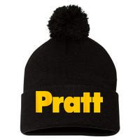 Pratt Institute Pom Pom 12in Knit Beanie