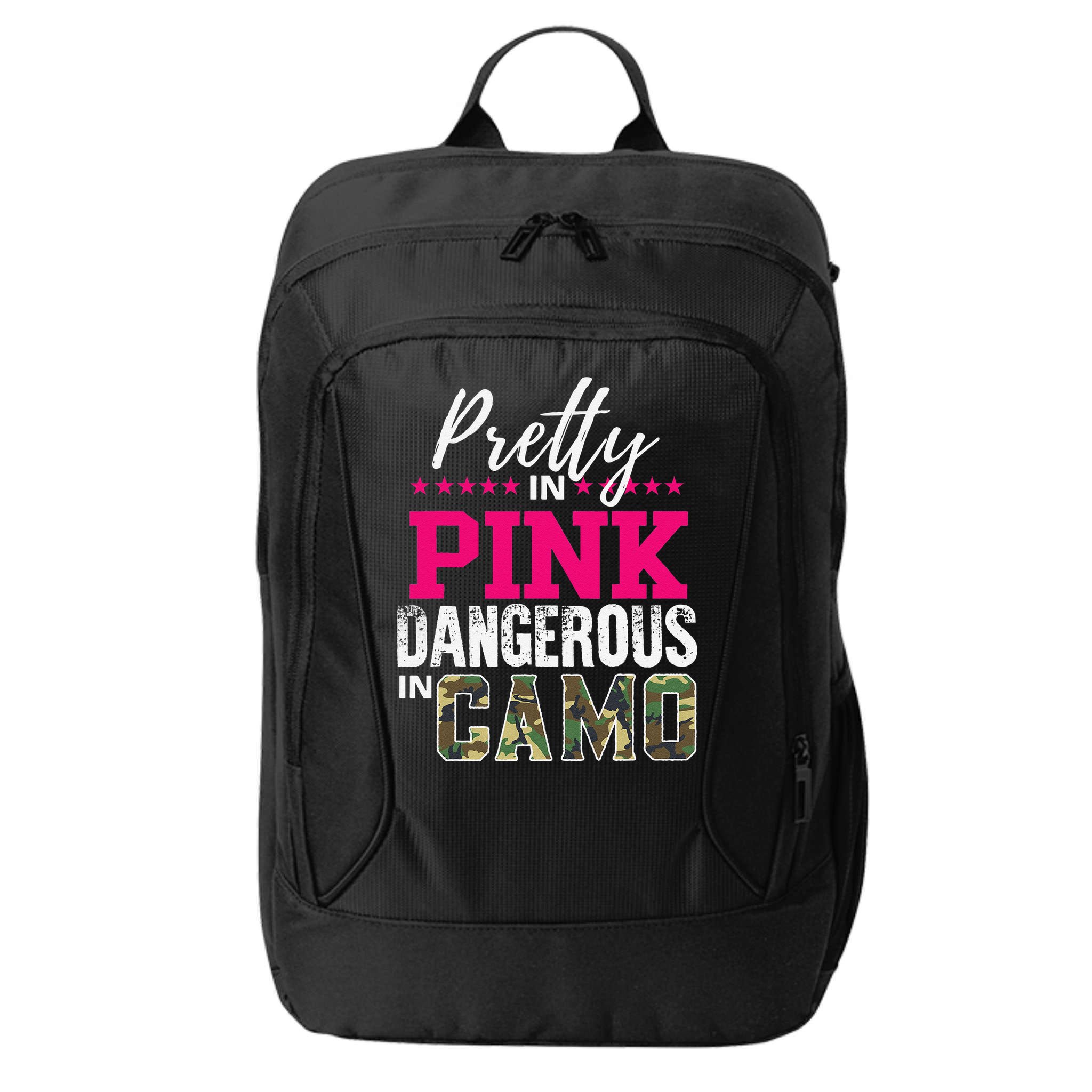 Pretty In Pink Dangerous In Camo Hunting Girl City Backpack
