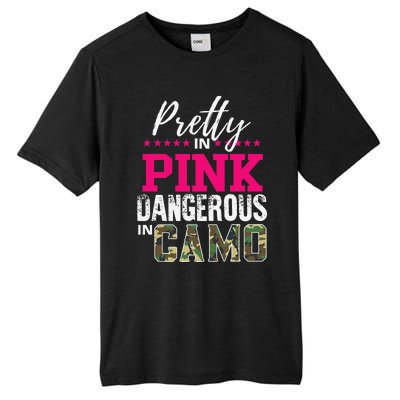 Pretty In Pink Dangerous In Camo Hunting Girl Tall Fusion ChromaSoft Performance T-Shirt