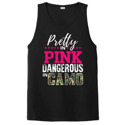 Pretty In Pink Dangerous In Camo Hunting Girl PosiCharge Competitor Tank