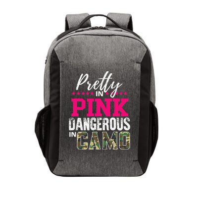 Pretty In Pink Dangerous In Camo Hunting Girl Vector Backpack