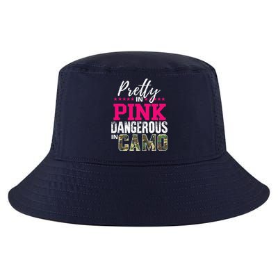 Pretty In Pink Dangerous In Camo Hunting Girl Cool Comfort Performance Bucket Hat