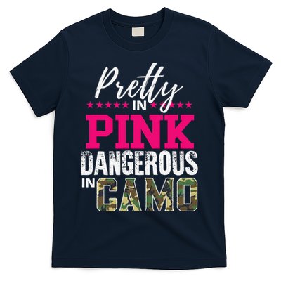 Pretty In Pink Dangerous In Camo Hunting Girl T-Shirt