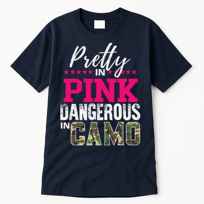 Pretty In Pink Dangerous In Camo Hunting Girl Tall T-Shirt