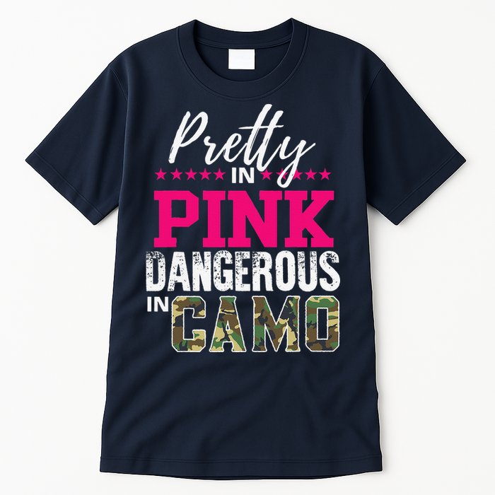 Pretty In Pink Dangerous In Camo Hunting Girl Tall T-Shirt