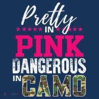 Pretty In Pink Dangerous In Camo Hunting Girl Bucket Hat