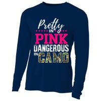 Pretty In Pink Dangerous In Camo Hunting Girl Cooling Performance Long Sleeve Crew