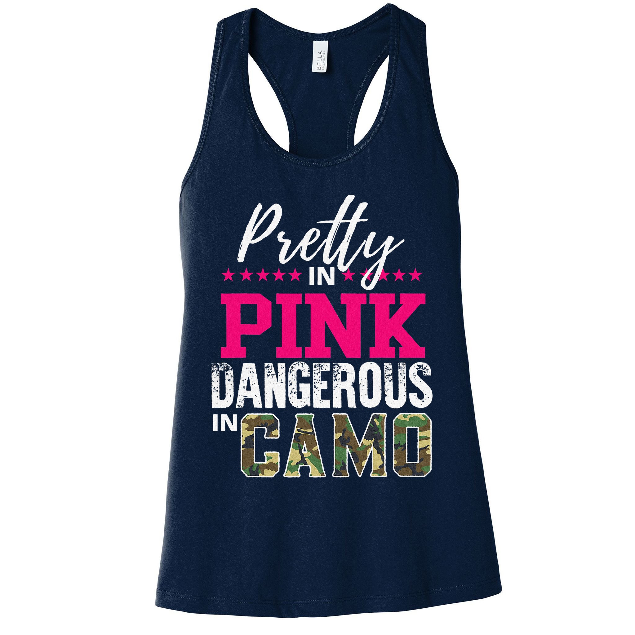 Pretty In Pink Dangerous In Camo Hunting Girl Womens Tank Top