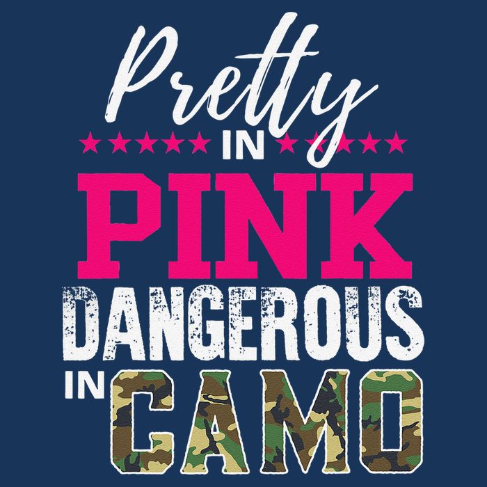 Pretty In Pink Dangerous In Camo Hunting Girl Pom Pom 12in Knit Beanie