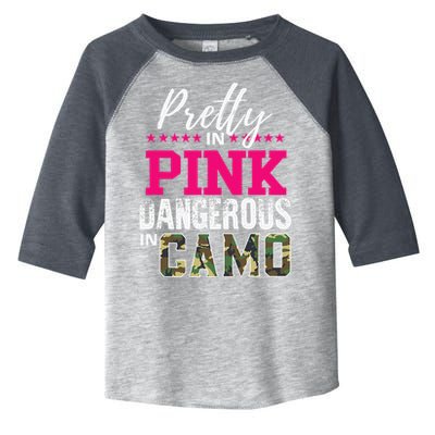 Pretty In Pink Dangerous In Camo Hunting Girl Toddler Fine Jersey T-Shirt