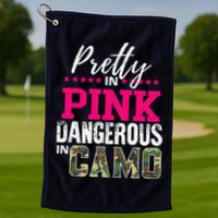 Pretty In Pink Dangerous In Camo Hunting Girl Golf Towel