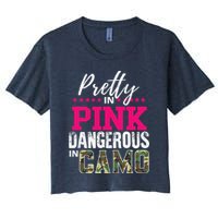 Pretty In Pink Dangerous In Camo Hunting Girl Crop Top