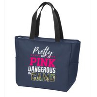 Pretty In Pink Dangerous In Camo Hunting Girl Zip Tote Bag