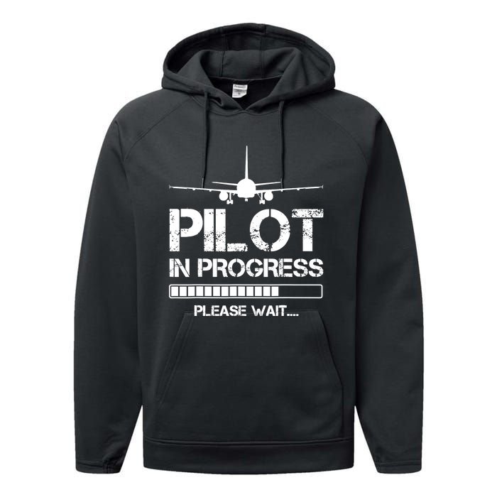 Pilot In Progress Please Wait Funny Pilot School Student Performance Fleece Hoodie