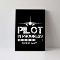 Pilot In Progress Please Wait Funny Pilot School Student Canvas