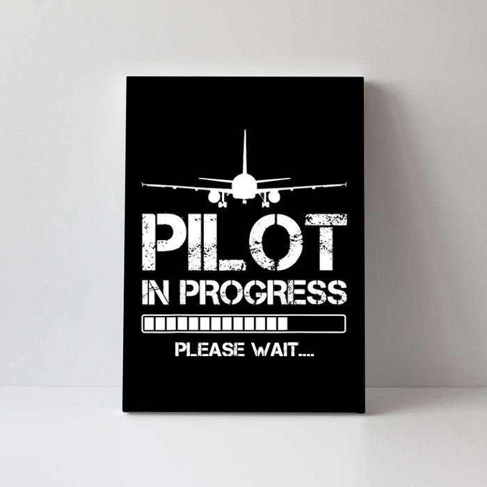 Pilot In Progress Please Wait Funny Pilot School Student Canvas