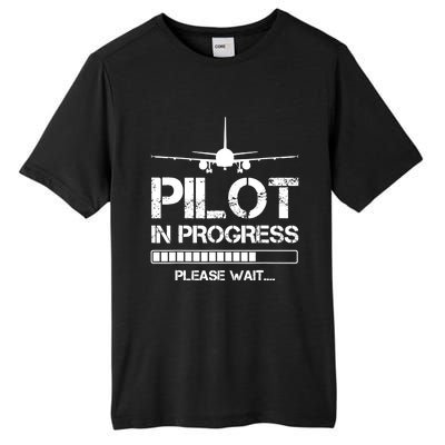 Pilot In Progress Please Wait Funny Pilot School Student Tall Fusion ChromaSoft Performance T-Shirt