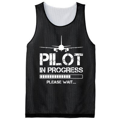 Pilot In Progress Please Wait Funny Pilot School Student Mesh Reversible Basketball Jersey Tank