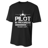 Pilot In Progress Please Wait Funny Pilot School Student Performance Sprint T-Shirt