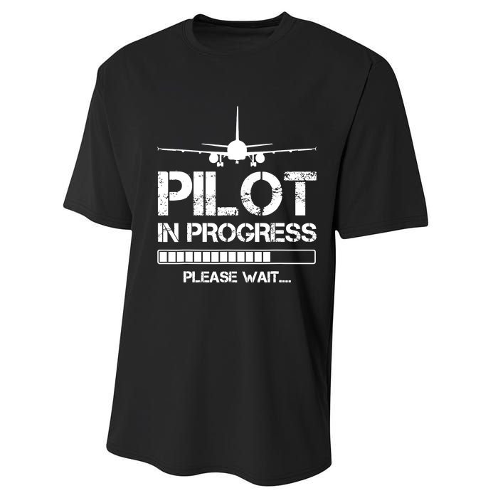 Pilot In Progress Please Wait Funny Pilot School Student Performance Sprint T-Shirt