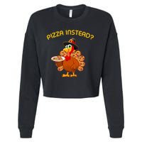 Pizza Instead Pizza Lover Hate Turkey Cropped Pullover Crew