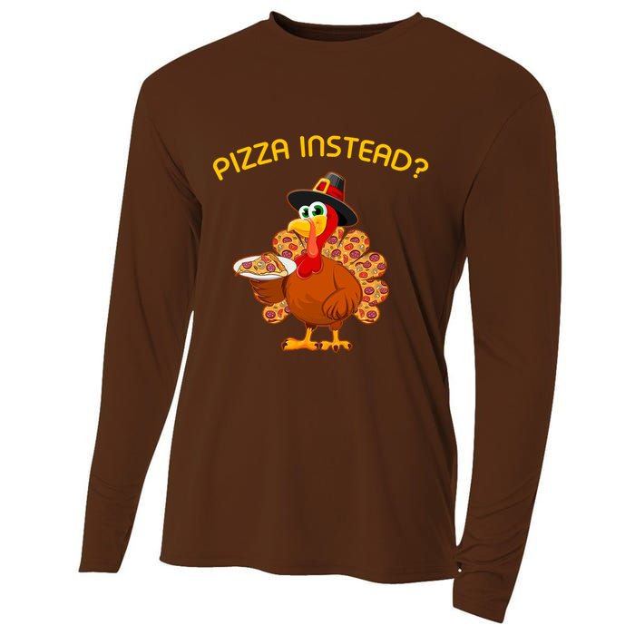 Pizza Instead Pizza Lover Hate Turkey Cooling Performance Long Sleeve Crew