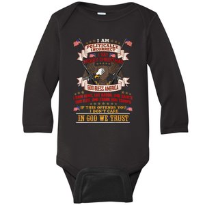 Politically Incorrect Baby Long Sleeve Bodysuit