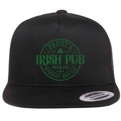 Paddys Irish Pub Vintage St Patricks Day Flatbill Hat